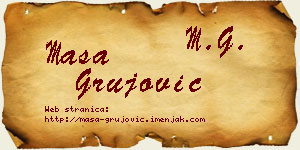 Maša Grujović vizit kartica